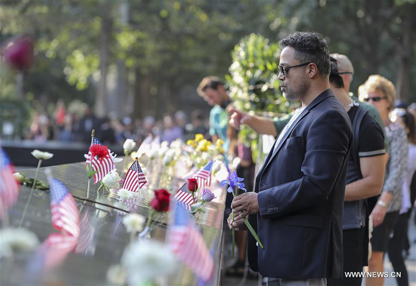 Homenagens prestadas às vítimas do ataque 11 de setembro em Nova Iorque
