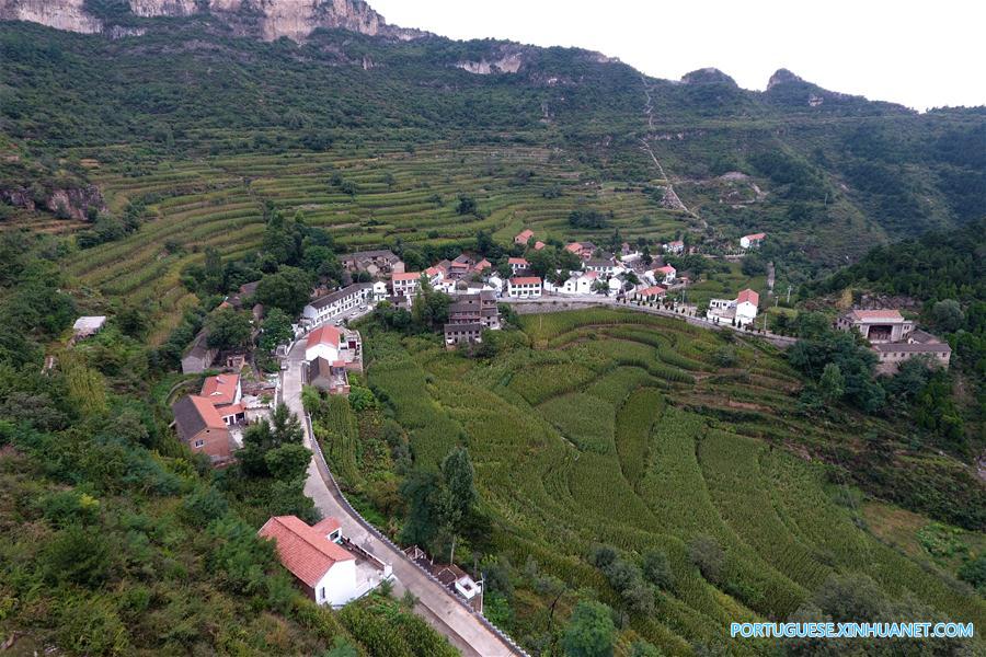 Paisagens das aldeias de Shanxi, no norte da China