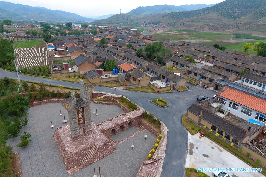 Paisagens das aldeias de Shanxi, no norte da China