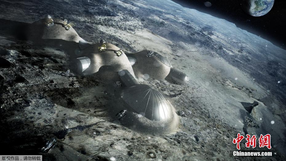 AEE publica fotos da futura base lunar construída através de impress?o 3D