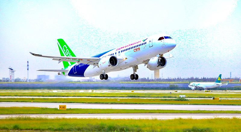 Avi?o chinês C919 voa dobro do tempo no segundo teste