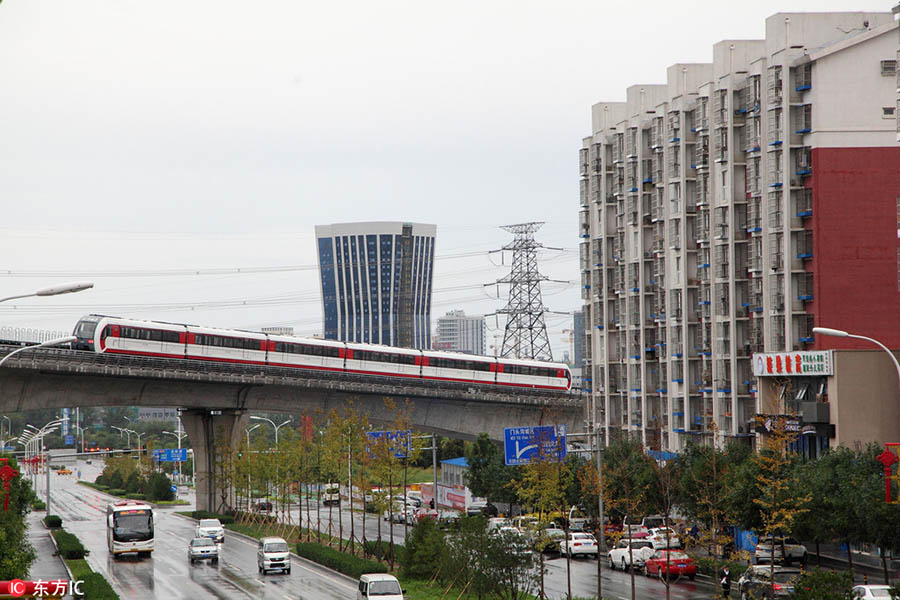 Trem de levita??o magnética realiza teste em condi??es atmosféricas adversas