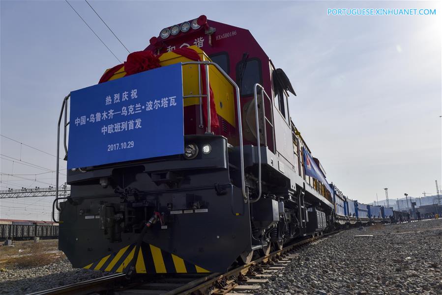 Novo trem de carga liga Xinjiang à Ucrania