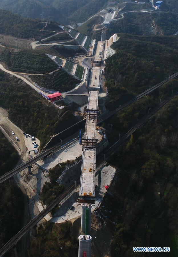 Ferrovia Wuhan-Shiyan registra novos avan?os