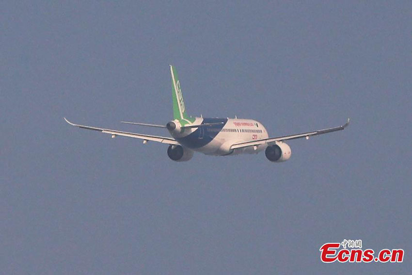 Avi?o comercial C919 realiza testes finais em Shanghai