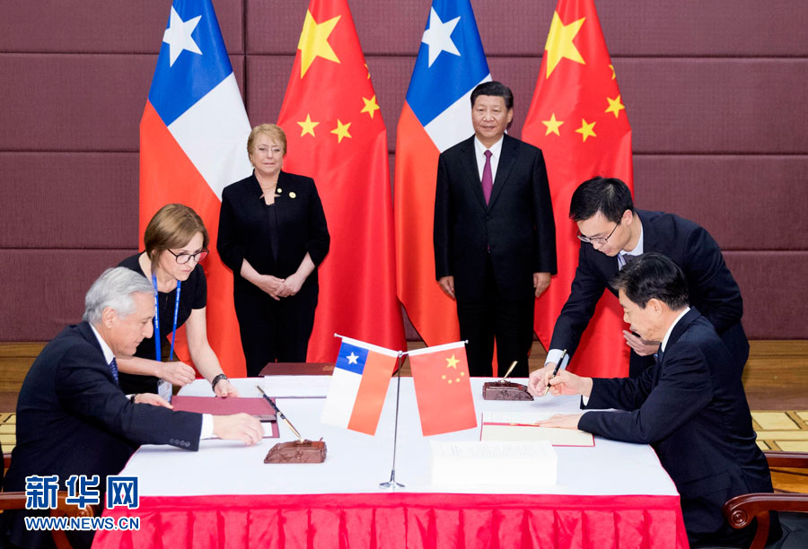 Xi e Bachelet testemunham atualiza??o de ALC China-Chile