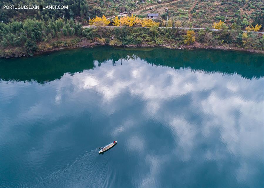 Turismo agrícola na aldeia Qingshandian em Zhejiang