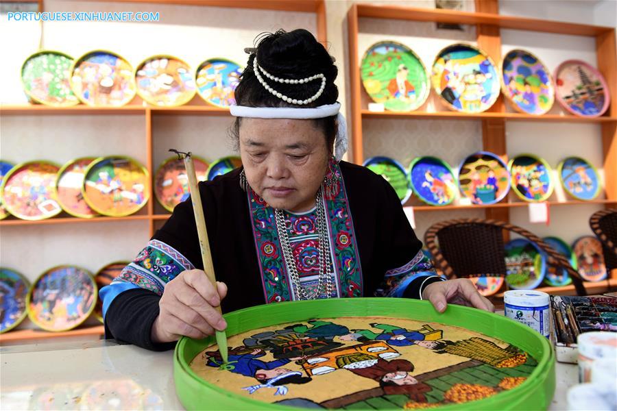 Pinturas da etnia Dong em Zhuang de Guangxi