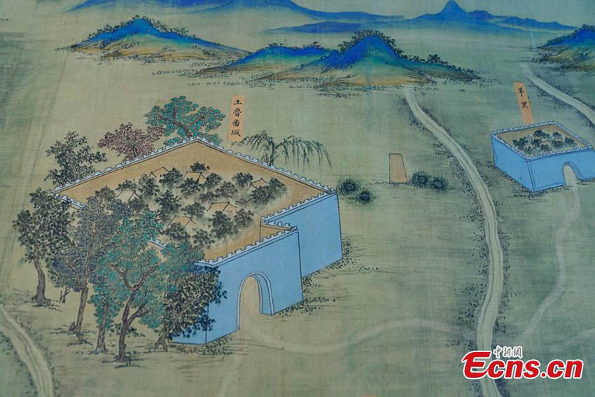 Mapa da Antiga Rota da Seda incluído na cole??o da Cidade Proibida