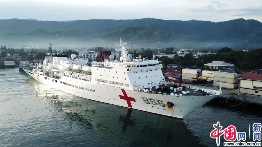 Navio hospitalar da Marinha chinesa encerra miss?o humanitária no Timor-leste