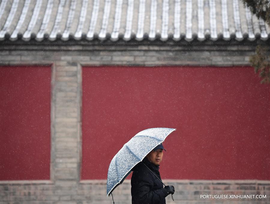 Várias cidades da China têm primeira queda de neve de 2018