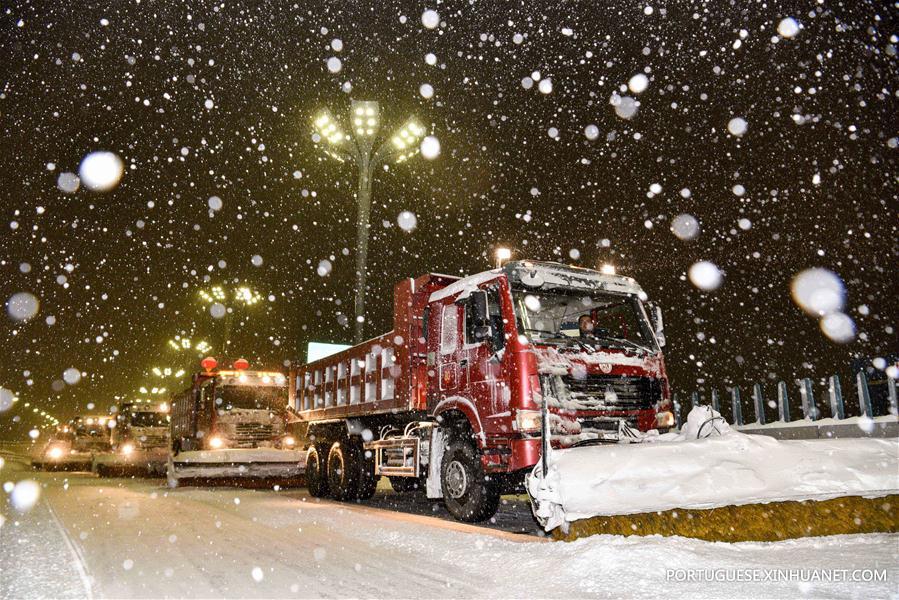 Várias cidades da China têm primeira queda de neve de 2018