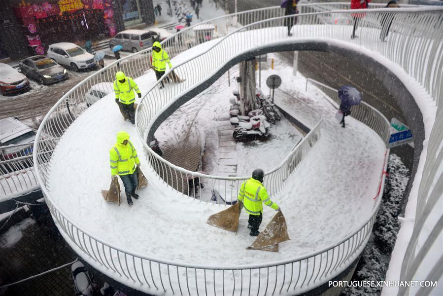Várias cidades da China têm primeira queda de neve de 2018