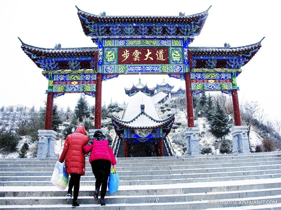 Várias cidades da China têm primeira queda de neve de 2018