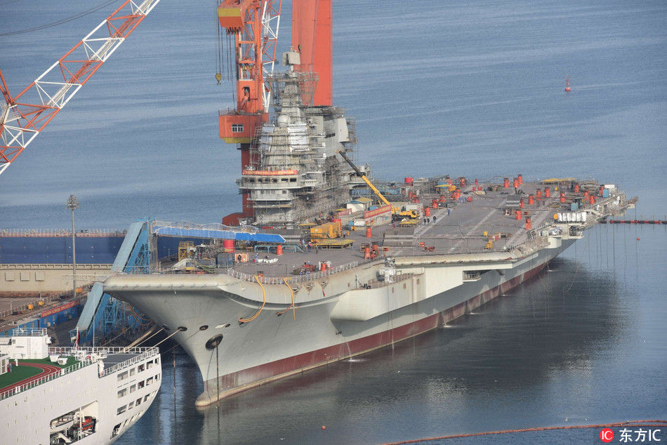 Primeiro porta-avi?es chinês realizará testes no mar em fevereiro