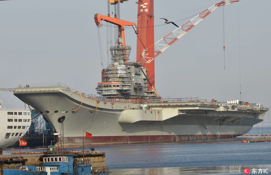 Primeiro porta-avi?es chinês realizará testes no mar em fevereiro