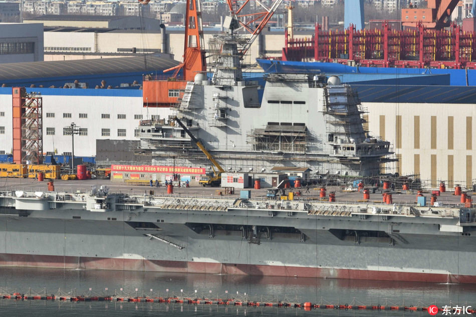 Primeiro porta-avi?es chinês realizará testes no mar em fevereiro