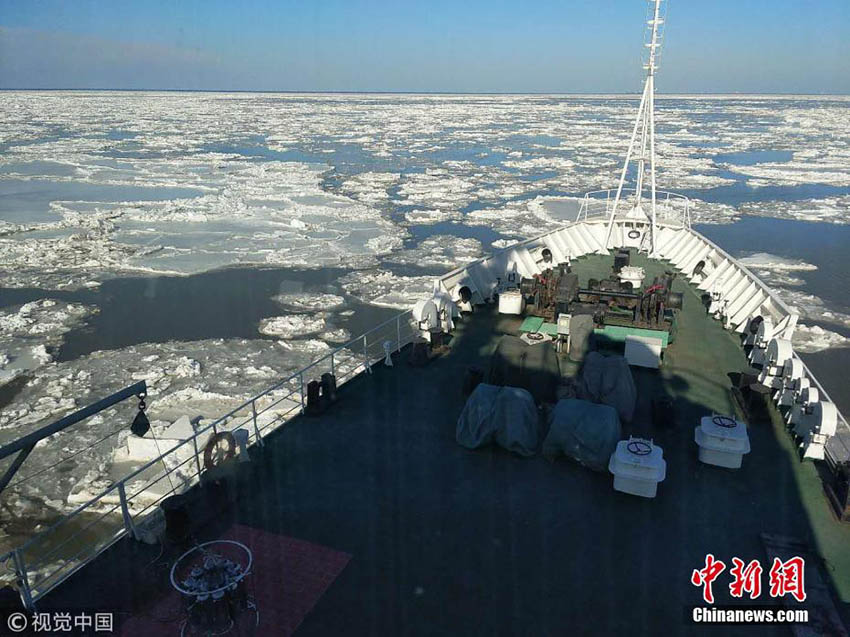 Galeria: Mar congela na Baía Bohai