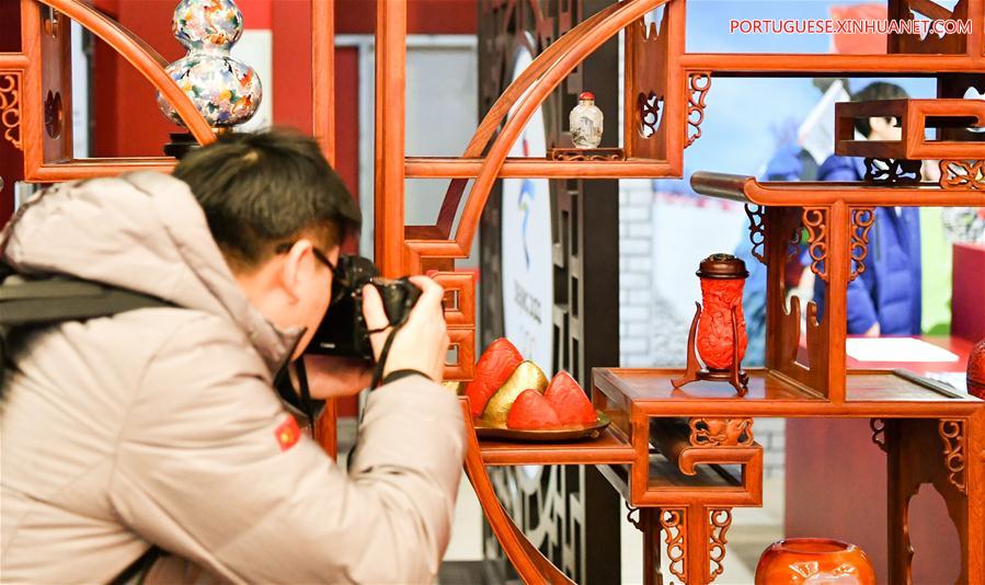 Casa da China para os Jogos Olímpicos de Inverno de PyeongChang 2018 abre em Gangneung