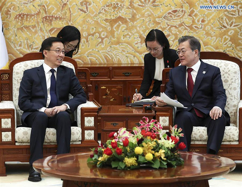 Enviado do presidente chinês discute com presidente sul-coreano la?os bilaterais e quest?o da Península Coreana