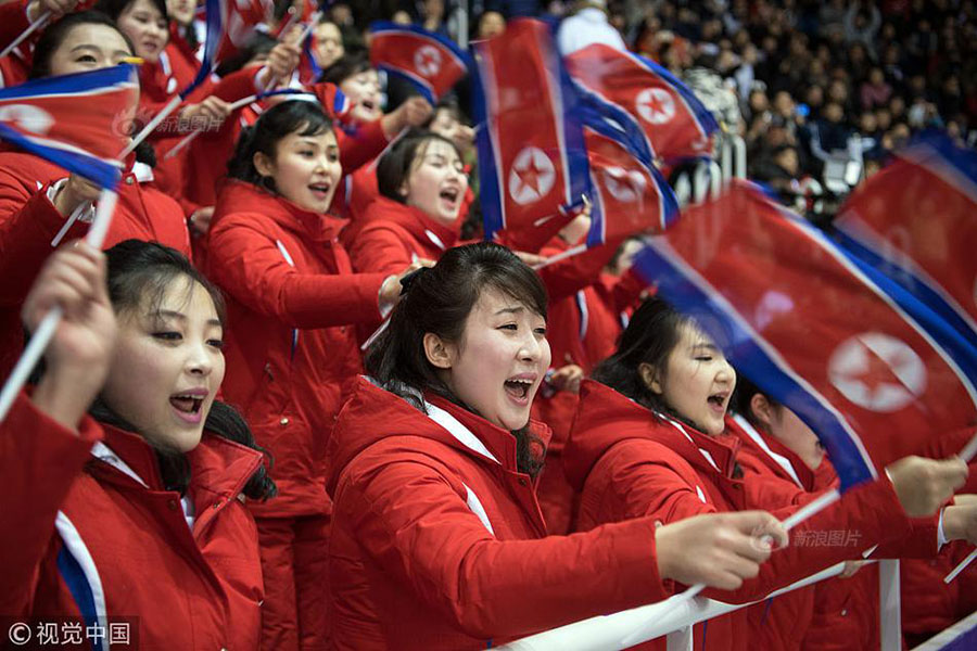 Galeria: Claque de apoio da RPDC nos Jogos Olímpicos de PyeongChang