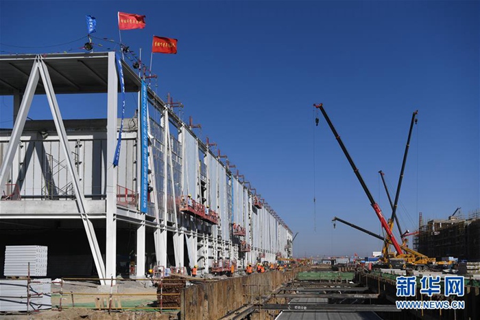 Galeria: Trabalhadores garantem constru??o do centro de servi?os em Xiongan durante Festival da Primavera