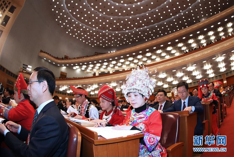 Primeira sess?o da 13a Assembleia Popular Nacional inaugurada em Beijing
