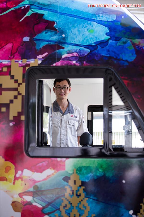 Trens de fabrica??o chinesa entregues ao servi?o de liga??o ferroviária de aeroporto na Malásia