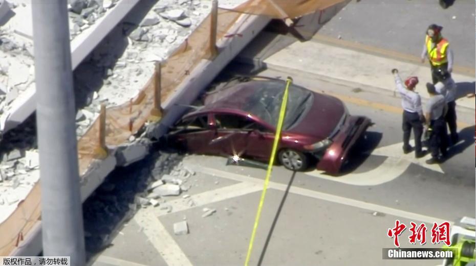 Queda de ponte pedonal na Universidade Internacional da Flórida deixa vários mortos e feridos