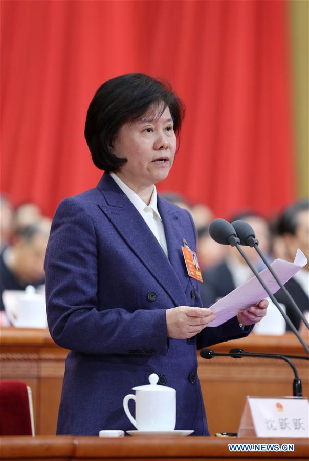 Sexta reuni?o plenária da 1a Sess?o da 13a APN realizada em Beijing