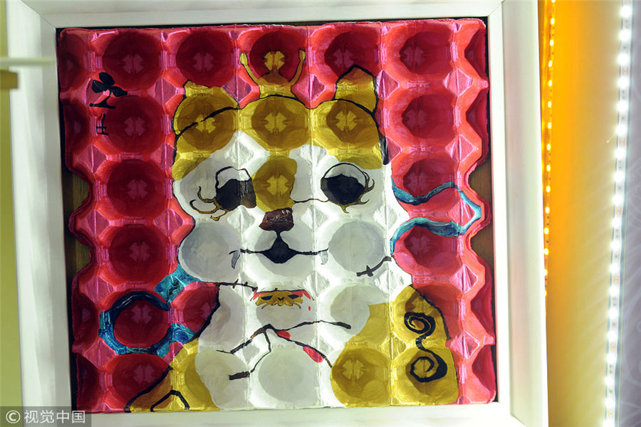 Galeria: Caixas de ovos transformadas em arte