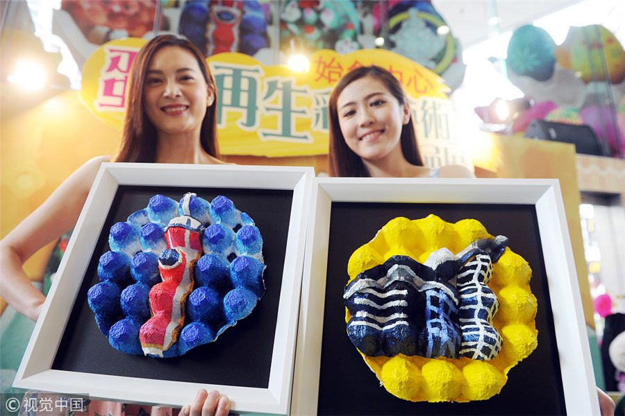 Galeria: Caixas de ovos transformadas em arte