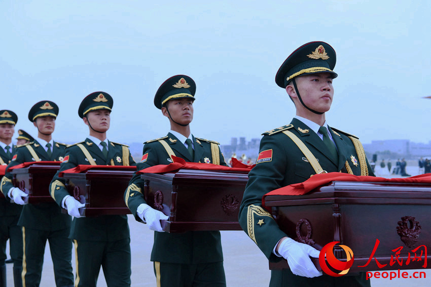 Cerim?nia de traslada??o de restos mortais de mártires chineses realizada na Coreia do Sul