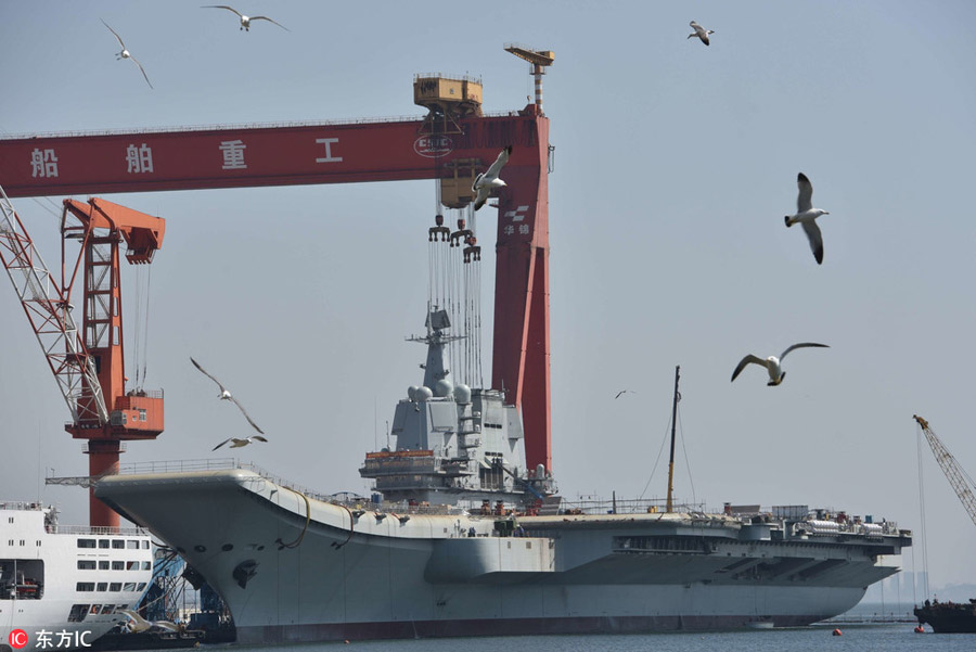 Primeiro porta-avi?es chinês de fabrico doméstico entra na fase final de constru??o