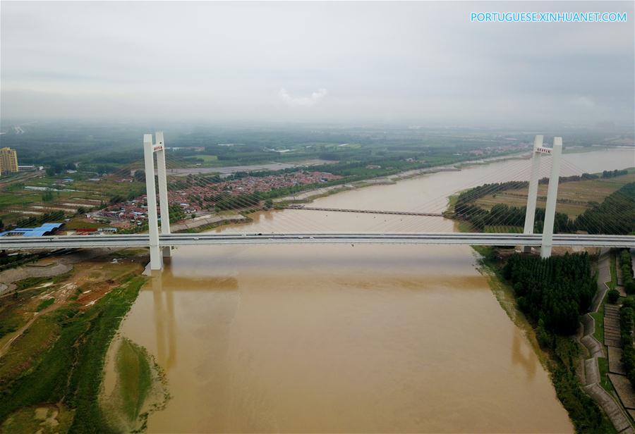 Ponte Qihe do rio Amarelo entra em opera??o em Shandong, leste da China