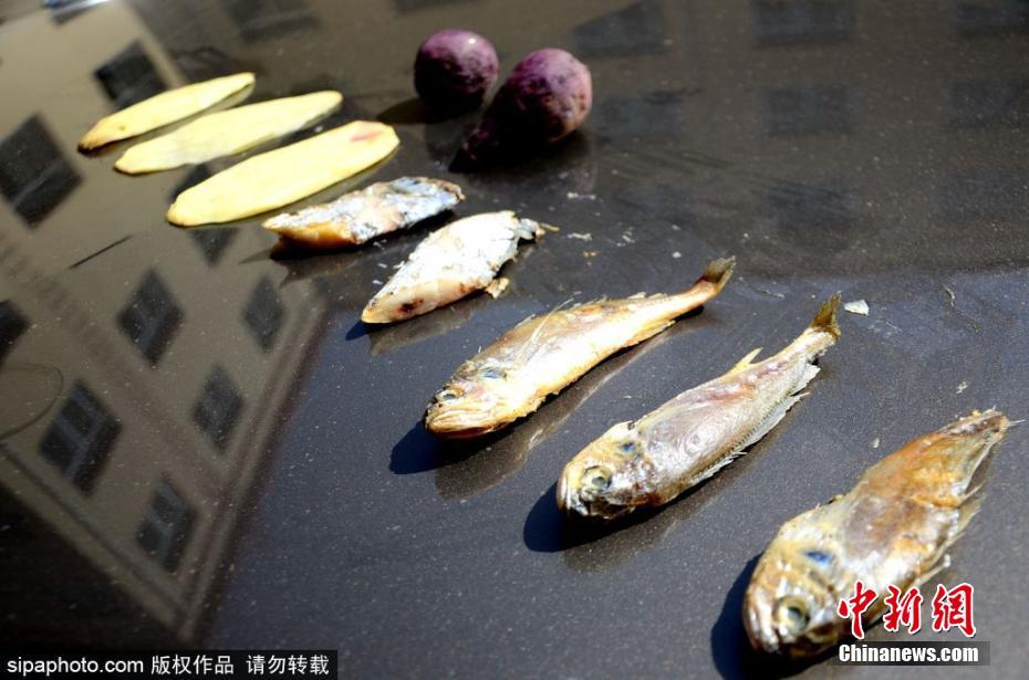 Insólito: Chinesa cozinha em cap? de automóvel sob temperatura de 40 graus