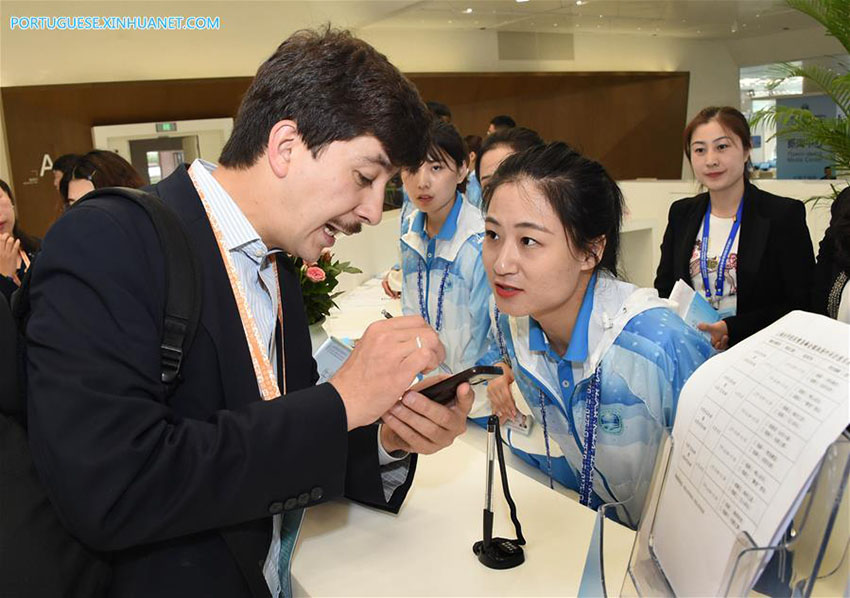Centro de mídia da cúpula da OCS é aberto