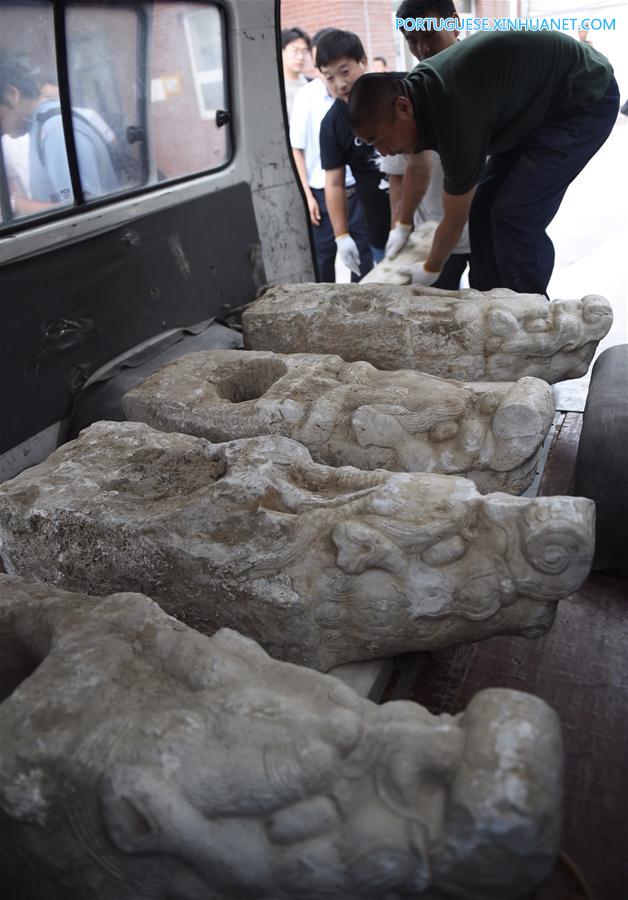 Quatro cabe?as de drag?o de mármore s?o devolvidas a Yuanmingyuan