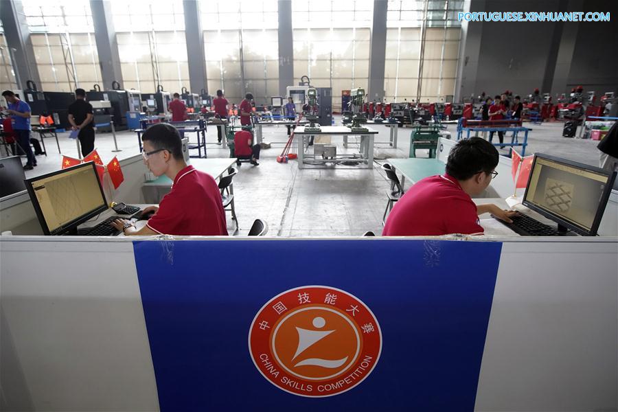 Testes da Competi??o ChinaSkills 2018 em Guangzhou