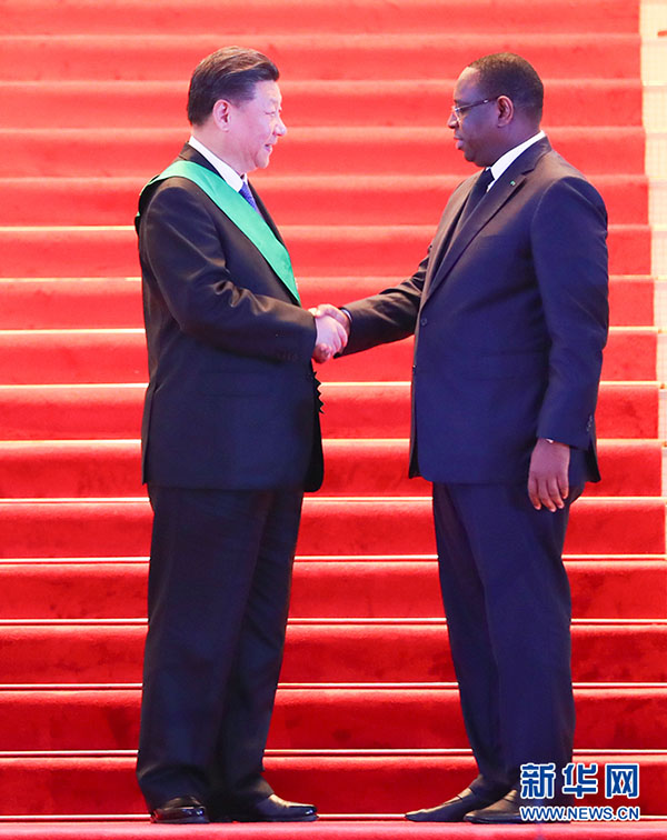 Presidentes chinês e senegalês prometem criar um melhor futuro para as rela??es bilaterais
