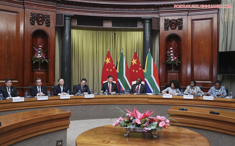 China e áfrica do Sul concordam em promover amizade e ampliar rela??es