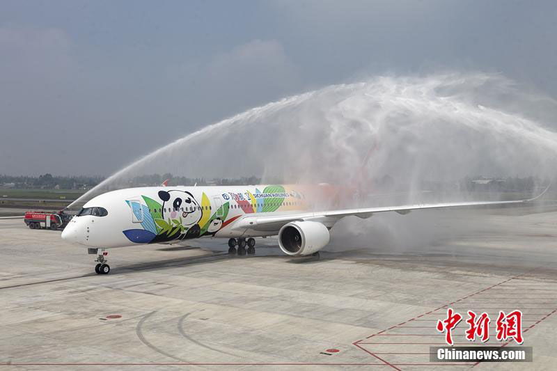 Transportadora aérea de Sichuan apresentou novos Airbus A350 ilustrados com pandas