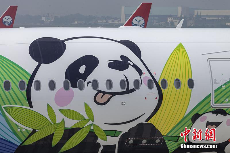 Transportadora aérea de Sichuan apresentou novos Airbus A350 ilustrados com pandas
