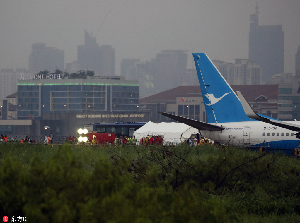 Avi?o da Xiamen Airlines sai da pista em Manila