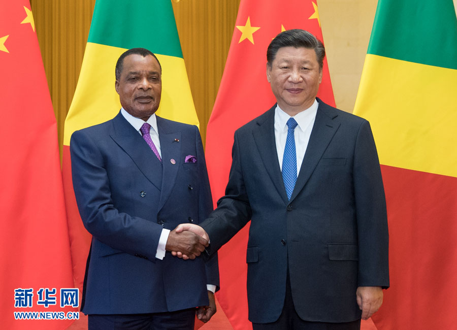 Xi reúne-se com presidente da República do Congo
