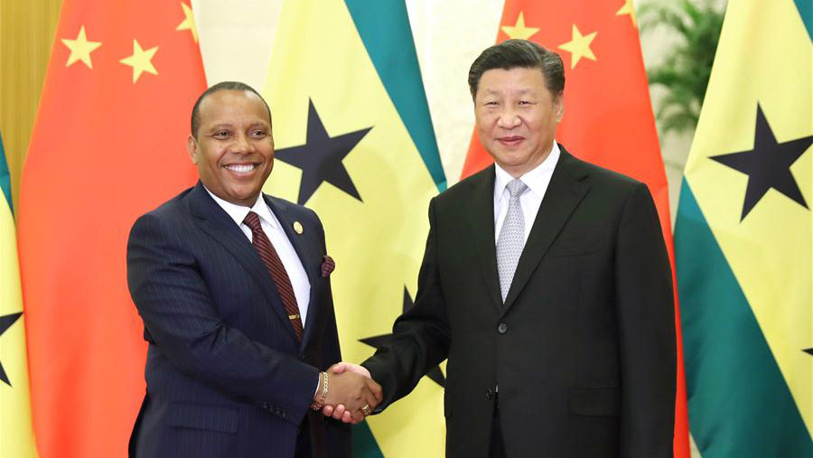 Xi reúne-se com primeiro-ministro de S?o Tomé e Príncipe