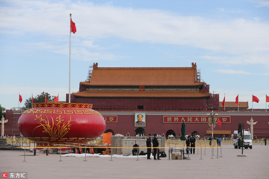 Pra?a de Tian’anmen será decorada com canteiro temático 