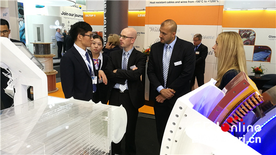 Empresas chinesas exibem produtos e tecnologias na feira da indústria eólica em Hamburgo