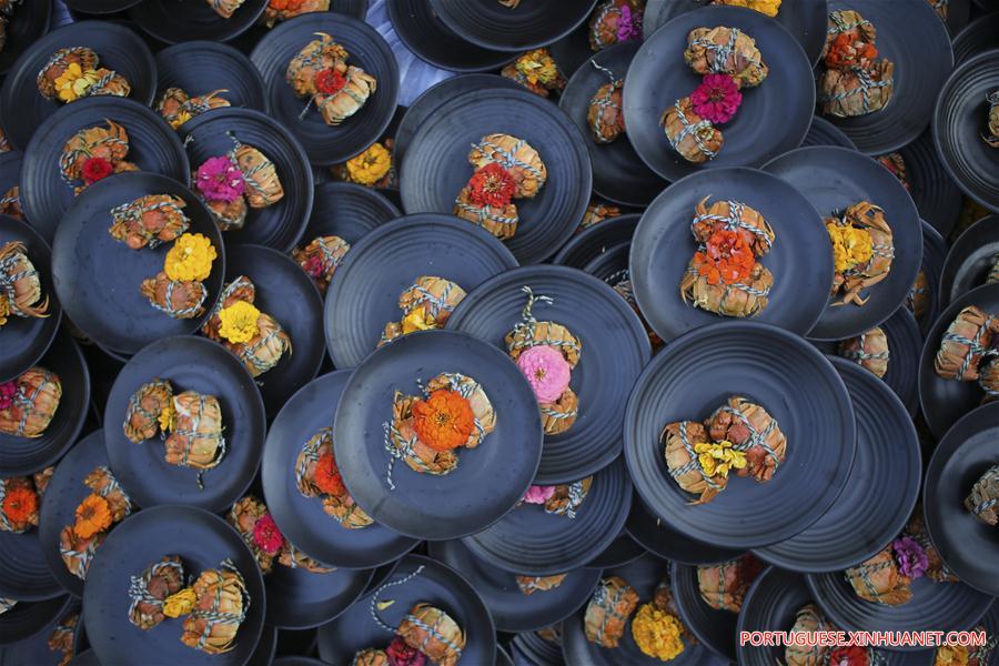 Festival de caranguejo em Jiangsu atrai milhares de pessoas