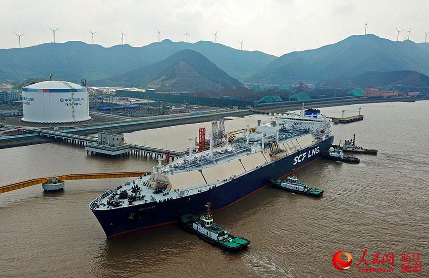 Transporte externo e descarga anual de gás natural liquefeito em Zhejiang ultrapassa 4 milh?es de toneladas